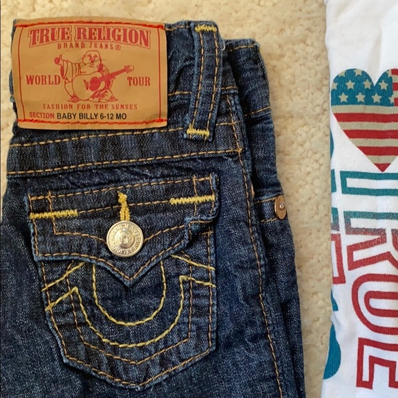 True Religion jeans and diaper shirt. - Picture 3 of 4